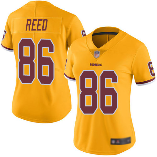 Washington Redskins Limited Gold Women Jordan Reed Jersey NFL Football 86 Rush Vapor Untouchable